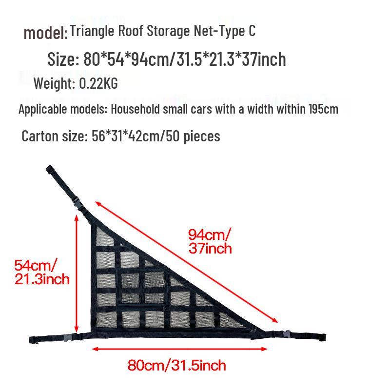 Car Interior Roof Storage Mesh Bag - Car Roof Storage Net Organize