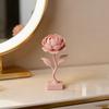 Pink Peony Figurine, 3D Printed Peony Tabletop Ornament, Pink Flower Decoration for Women Girls Living Room Bedroom Table
