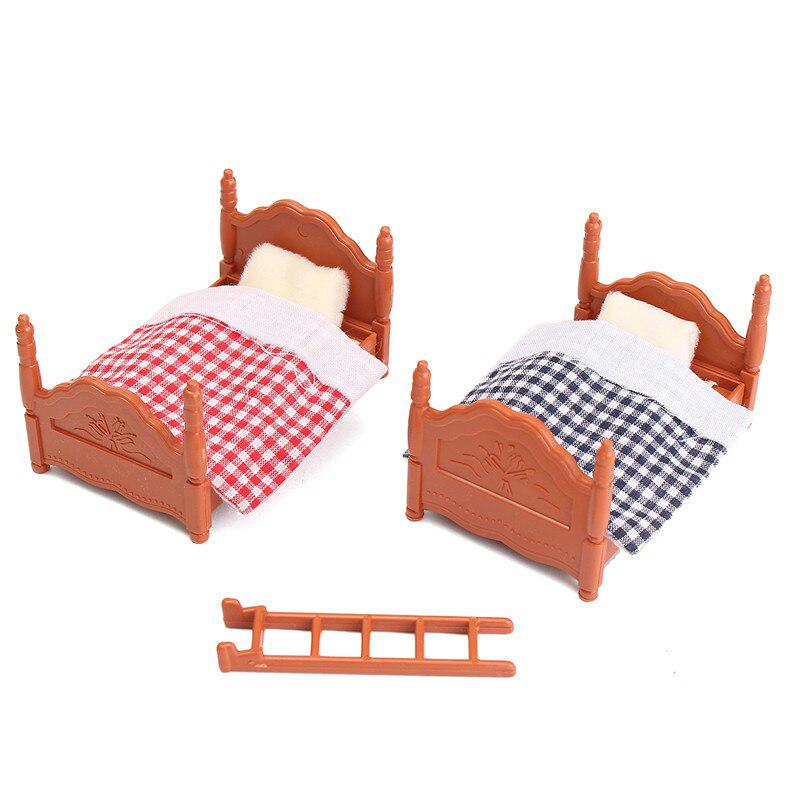 Miniatura Dollhouse Fluctuation Bed Acessories Sets for DIY Mini Doll House Miniatures Furniture Toys Gifts for Children