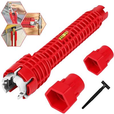 New 8 In 1 Multi Purpose Faucet and Sink Installer Wrench, Anti-Slip Handle Double Head Wrench,Kitchen Water Pipe Repair