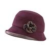 Autumn and Winter Women's Hats Fashion Flowers Elderly Pot Hat Thickened Warm Elderly Hat Mother Bucket Hat