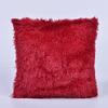 (SU)Plush Cushion Cover Sofa Lumbar  Cover Home Decoration Solid Colorful