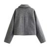 Tweed Cropped Jackets for Women Autumn Winter Short Coat Jacket Women Zip Crop Demi-season Jacket Woman Outerwears