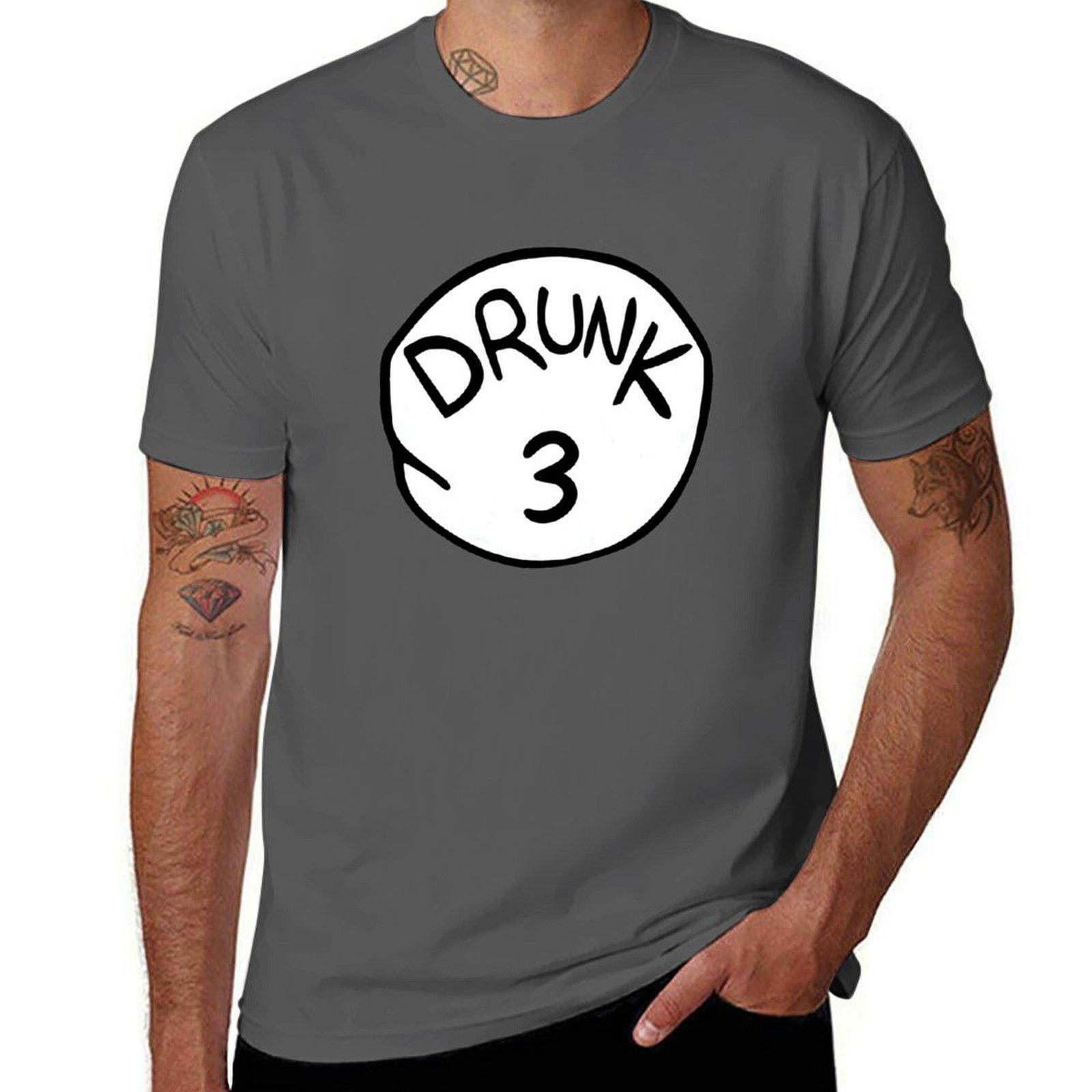 

man for 3 package cotton cotton t-shirt plain man shirt t Drunk black T-Shirt 4XL
