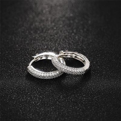 Sterling CZ Hoop Earrings for Women Timeless Style Simple Ear Accessories for Teens Minimalist Gift Classic Jewelry