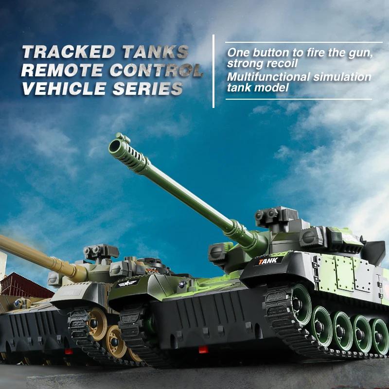 Non-Toxic Rc Military Tank War Battle United States M1 Leopard 2 Remote Control Toy Car Tank Model Electric Toys For Children 2.4G Children