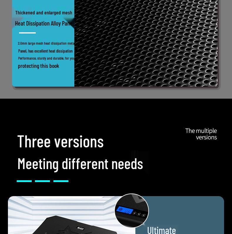 Leiser, tragbarer Laptop-Kühlständer 14-15,6 Zoll mit Abluftventilator