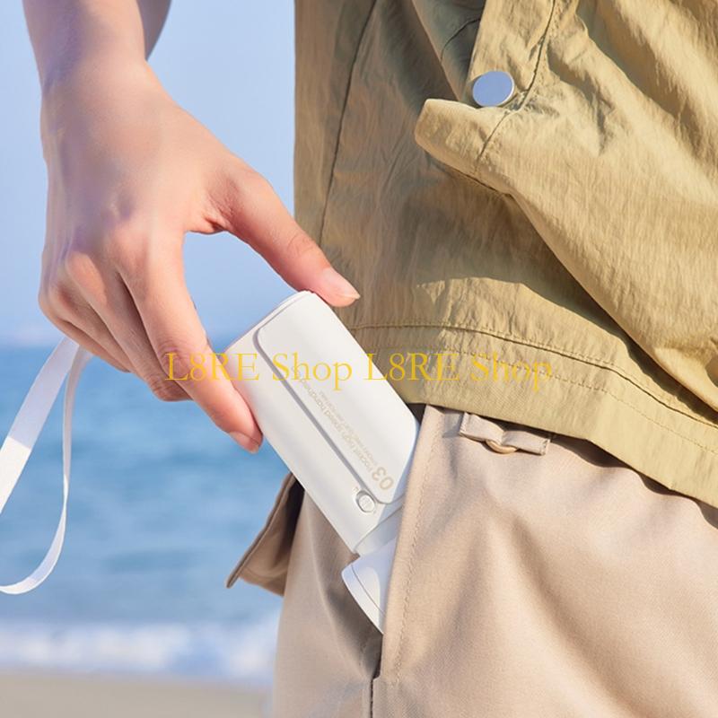 L8RE Quiet Handheld Fan 3 Adjustable Speeds USB Rechargeable for Indoor and Outdoor