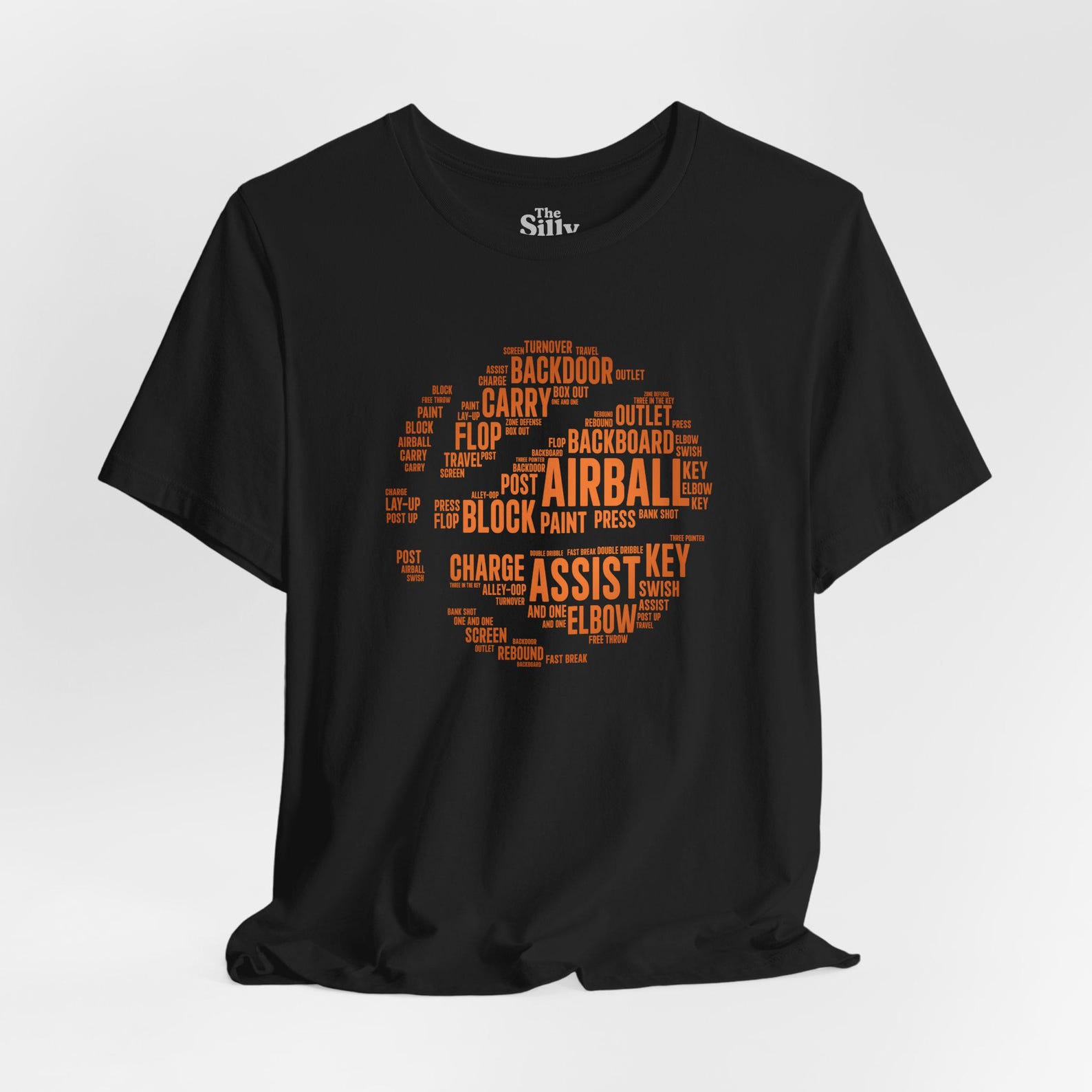 Basketball Word Art Graphic Tee, Hoops Fan Game Day Apparel, Streetwear Tshirt, Coach Gift 3XL