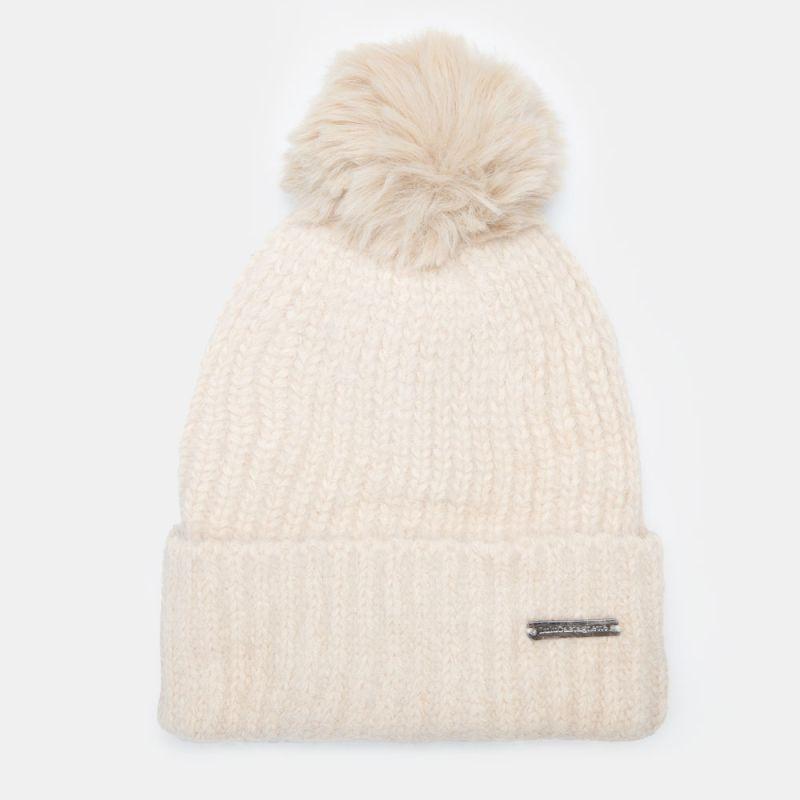 Beanie with Pompom In Angora Knit Woman LULU CASTAGNETTE