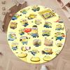 Hot Sale Minions Round Rug Cute Cartoon Theme Circular Floor Mat For Kids Boys Bedroom Dorm Playroom Home Decoration