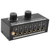 QH 06 6 Eingänge 1 Ausgang Audio Umschalter 6 in 1 Out Audiosignal Wahlschalter Umschalter Quellenauswahlschalter Telefon Computer Sharing