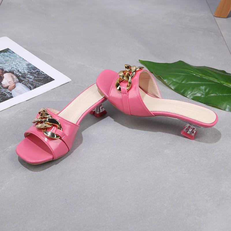 Fashion Women's Slippers, Women's Mule Slippers, Women's Transparent Heels, Thin Heel Sandals, Open Toe Outdoor Party Shoes