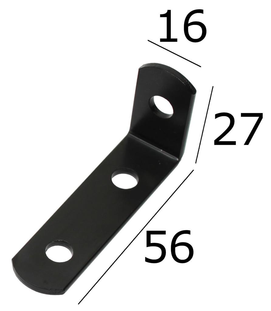 Reinforcing Metal Fittings, Black No.61, L-Shaped, 2.3 x 1.1 inches (58 x 29 mm) (Set of 2)