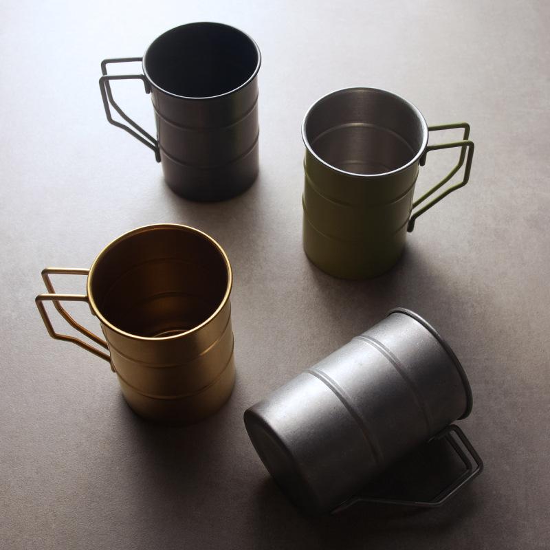 Retro Distressed 304 Stainless Steel Camping Mug for Coffee, Adventure, Water & Beer