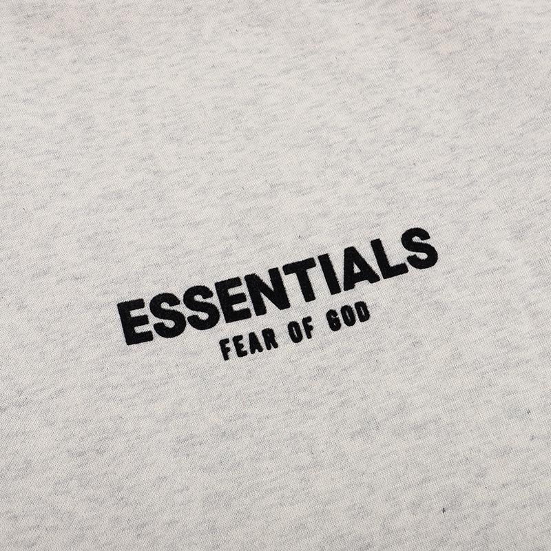 Fog Essentials Flocked Letter Hooded Sweatshirt - Unisex Loose Fit With Plus Velvet Lining