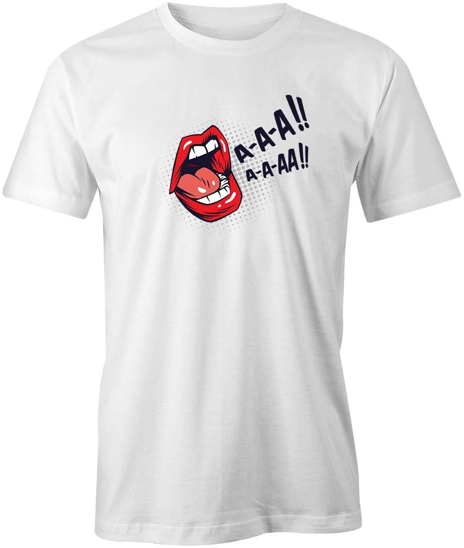 COMIC A-A-AA!! LIPS Tshirt Tee Short-Sleeved Cotton GIFT FUNNY S1WCA13 L