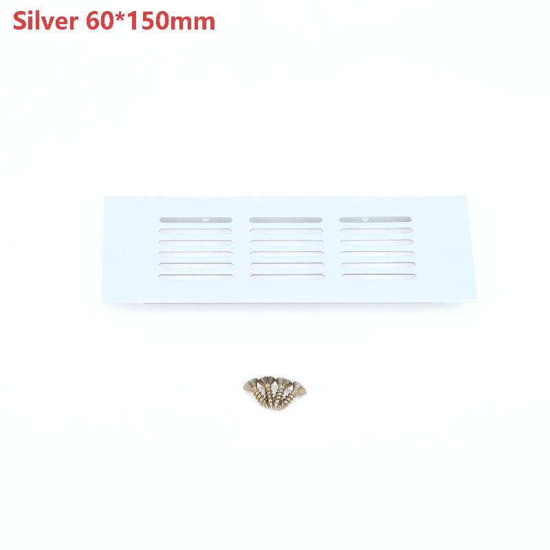 Aluminum Alloy Ventilation Grilles Rectangular Air Vent Cover Heat Dissipation Vent Panel For Wardrobe Cabinet Furniture Door