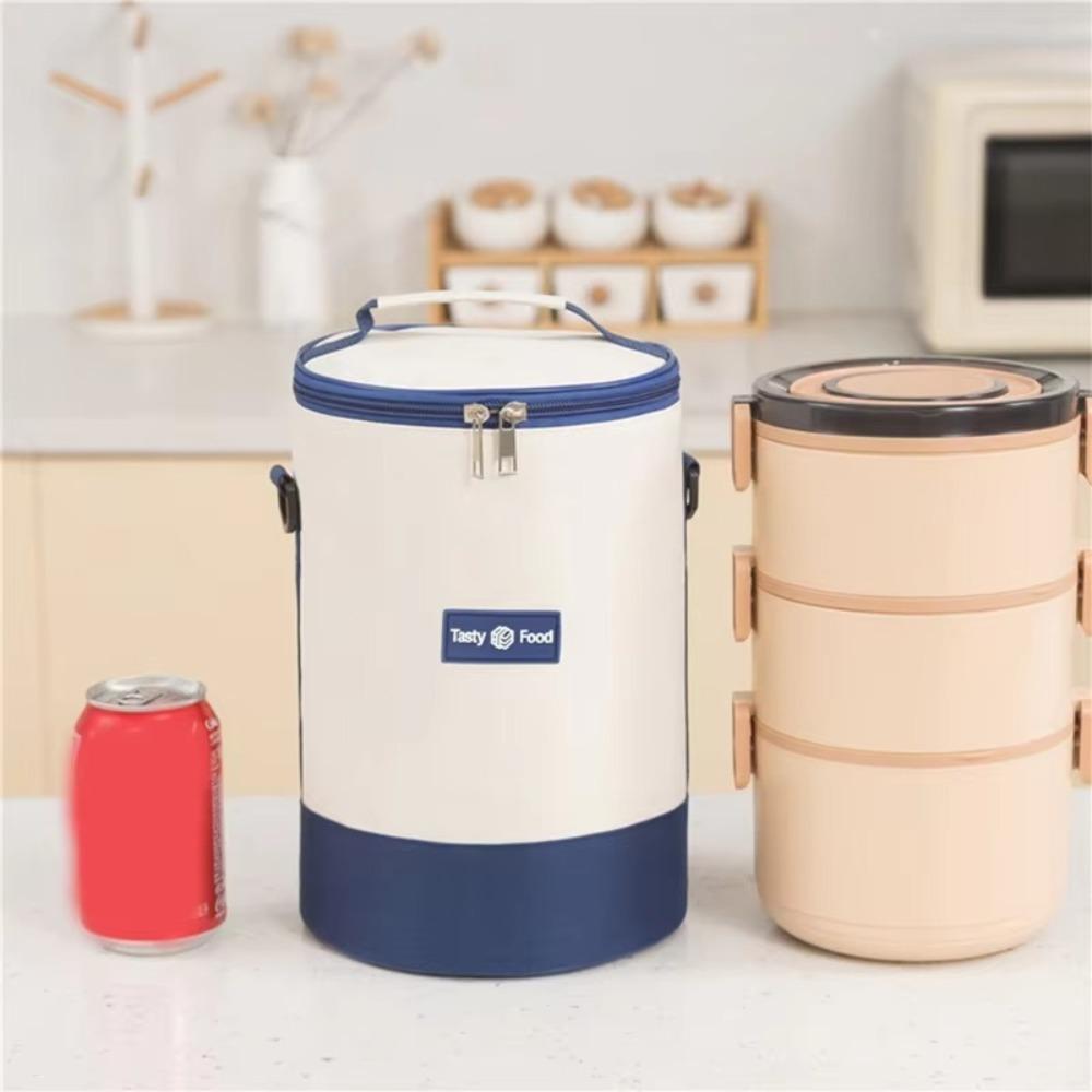 Portable Insulated Cooler Bag with Adjustable Shoulder Strap Picnic Dinner Container Lunch Bag