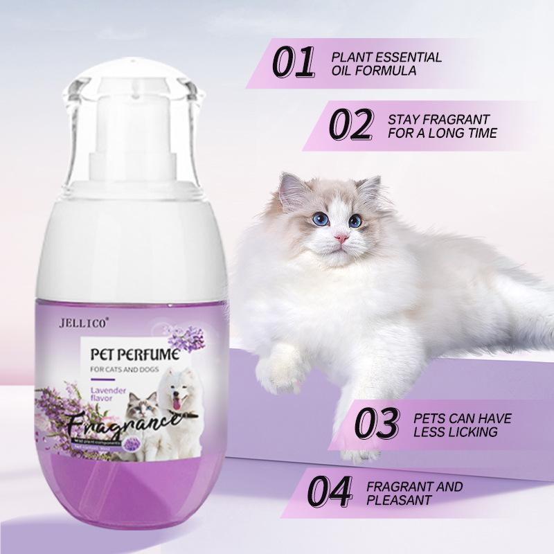 Profumo per animali domestici: Spray deodorante universale per gatti e cani, elimina l'odore di urina e aggiunge profumo