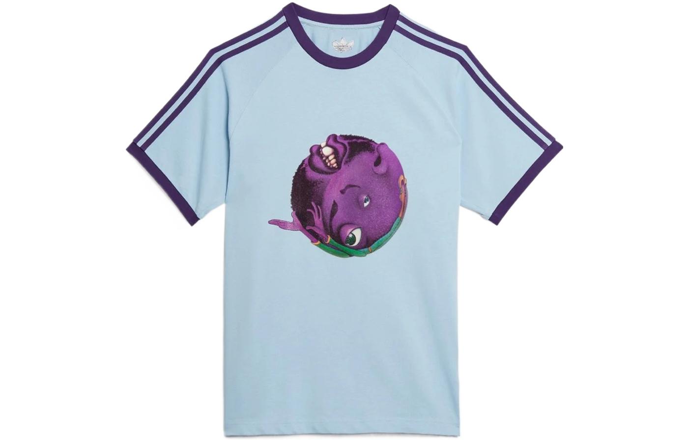 

Adidas Originals x Kerwin Frost Kerwin Frost Collection T Shirt Men s Pink Blue HB7424 S
