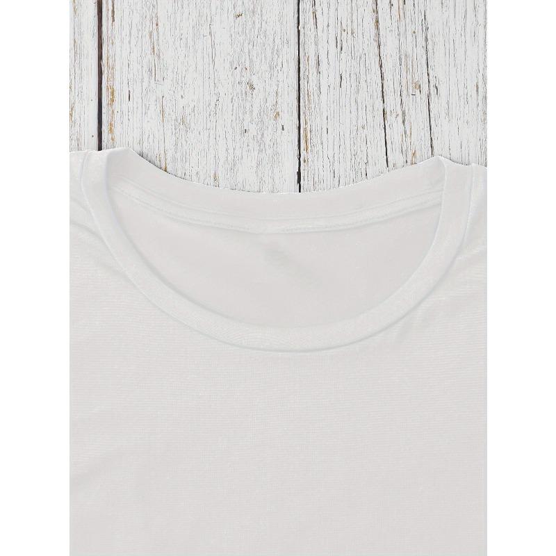 European Size Women's Round Neck Short-Sleeve T-Shirt - Lightweight, Breathable, and Comfortable for Spring/Summer - Stylish Animal Letter Print
