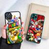 Hot Games Super Marioes Phone Case for iPhone 14 11 12 13 Mini Pro Max 8 7 Plus X XR XS MAX Translucent Matte Cover