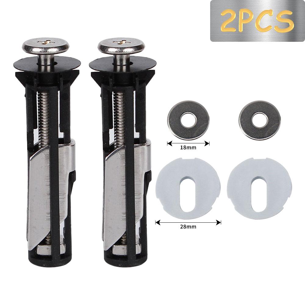 Universal Stainless Steel Water Tank Toilet Seat Hinges Bolts Screws Replacement Bathroom Fixture Toilet Lid Fixing Parts