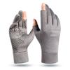 Cycling Gloves Men's Winter Leakage Two-finger Sports Touch Screen Velvet Warm Outdoor Fishing Cycling Warm Gloves