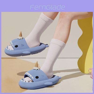 Ice Cream Shark Slippers For Men Women Summer Thick Sole Antislip Shock Absorption Comfortable