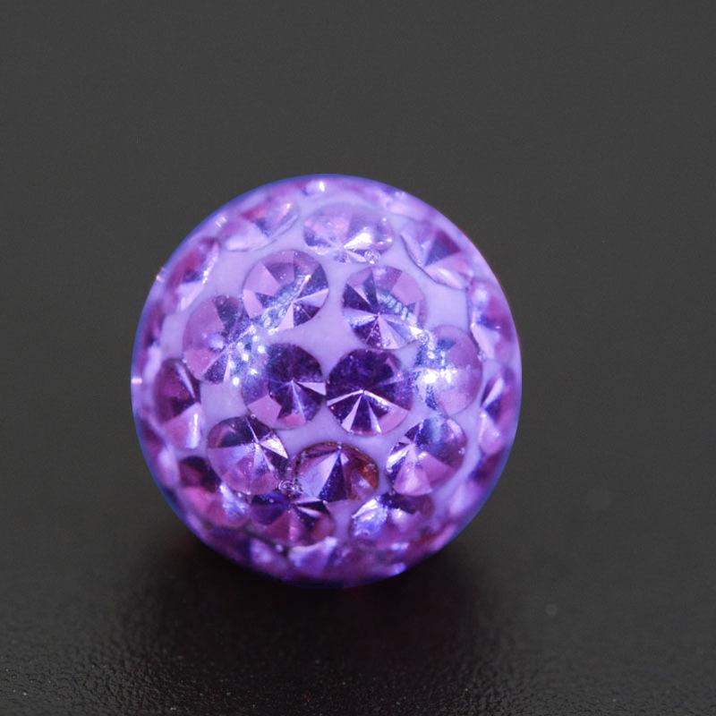 3-5mm 14G/16G Umwickelte Kristallschlammkugel Lippenstecker Schmuckzubehör