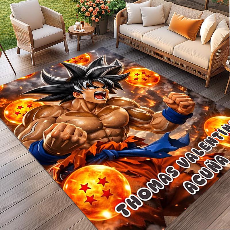 Kober s potiskem DRAGON BALL, Omyvatelný podlahový koberec, Do předsíně, Koleje, Prádelny, Kanceláře, Pracovny, Domácí dekorace, Dárek k narozeninám, Vánocům