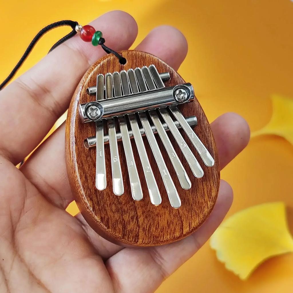 1Pcs Wood Mini Thumb Piano Musical 8 Tones Portable Beginner Finger Piano Kalimba Musical Instruments