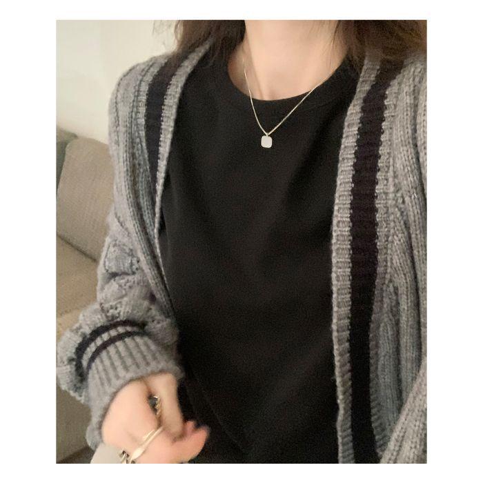 

Women s Solid Color Long Sleeve Crew Neck Base Layer T-Shirt S белый