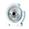 3-speed Desk Fan Electric Fan Table Fan Rechargable 1200mAh Table Fan with Colorful Light Low Noise Fan for Office Room