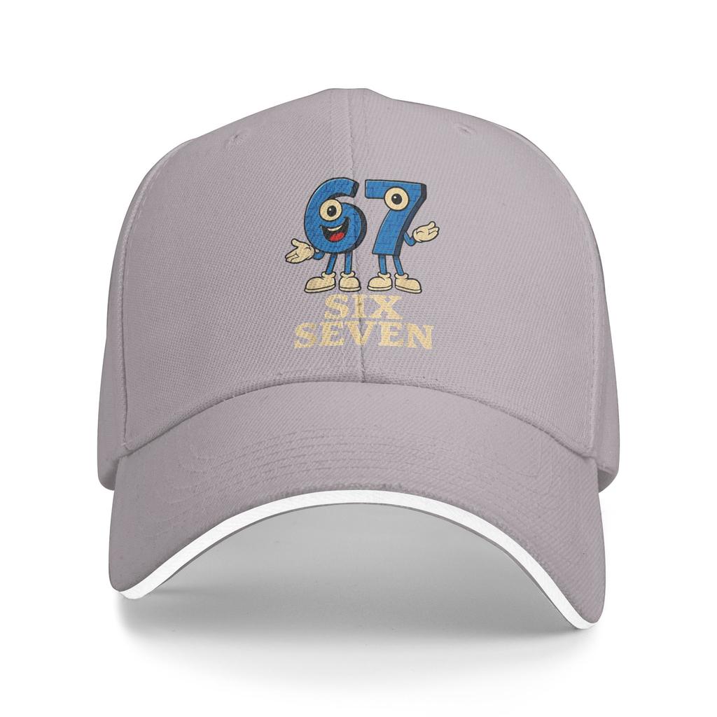 67 Six Seven 6-7 Funny Italian Brainrot Gaming Baseball Cap y2k Funny Trucker Hat Spring Women Men Outdoor Gym Snapback Cap