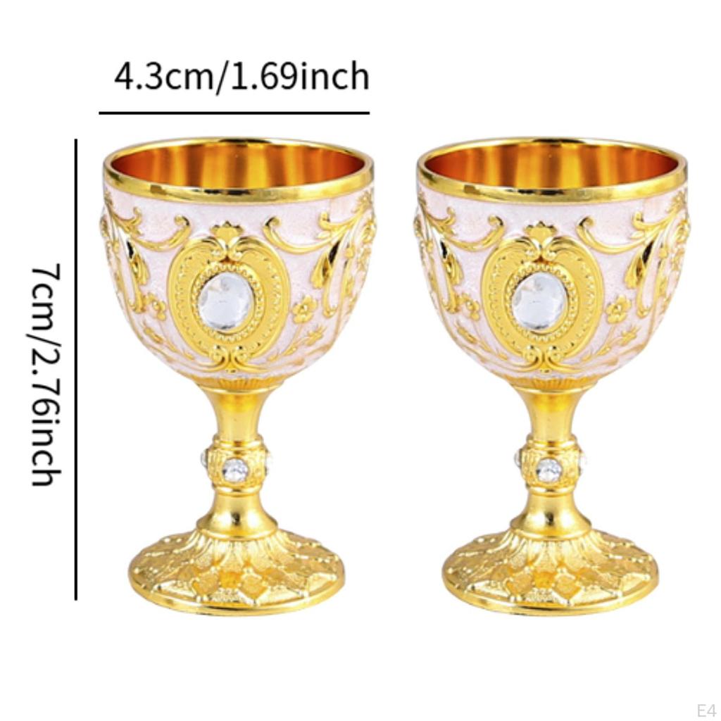 2 Easy Clean Goblet Home Decorative Ornament Birthday Gift Unbreakable Engraved Handmade