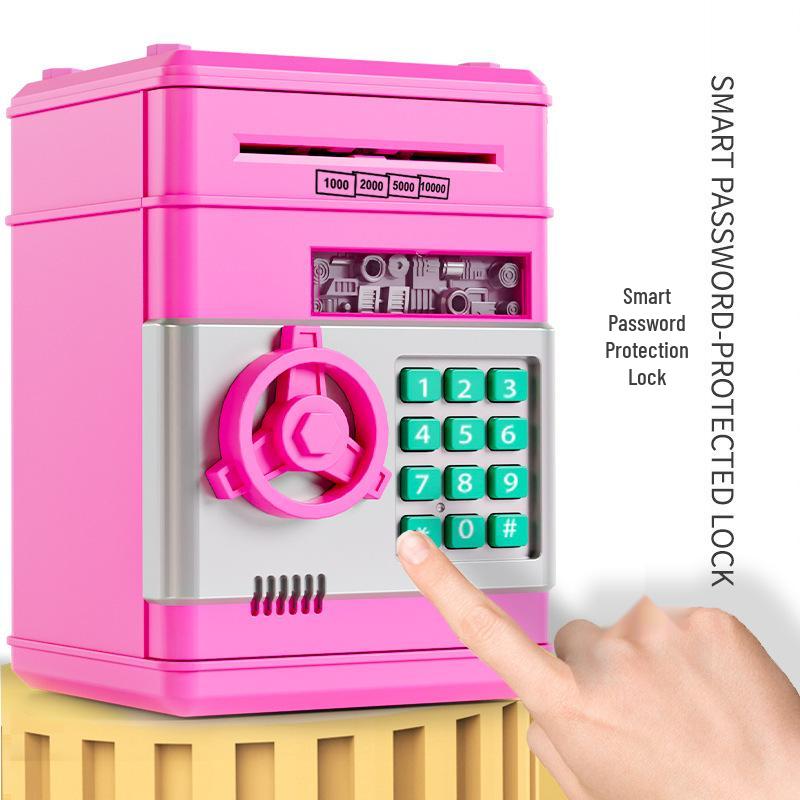 Smart Drop-Proof Children's Piggy Bank: Automatic Door, Large Capacity, Password-Protected Safe