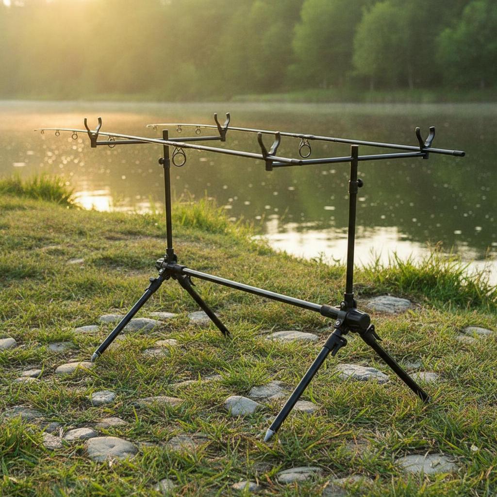Tripod Fishing Rod Holder Compact Stand Easy to Transport for Anglers