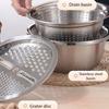 Multifunctional Stainless Steel Basin Vegetable Fruit Pasta Strainer, Large Heavy Duty Filter Bowl Kitchen Suppllies