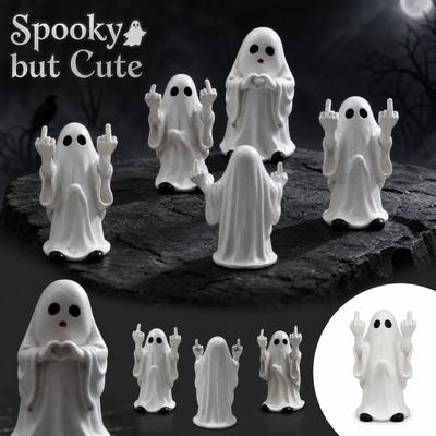 Halloween Figurine Decor - Small Tabletop Ornament for Shelf, Desk and Mantel