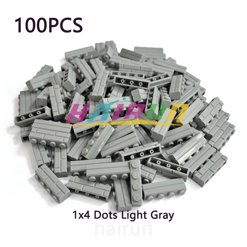 100 Stück Baustein Simulation Stadtmauer Ziegelstein 1x2 1x3 1x4 Noppen Baustein DIY Modell Zubehör Kompatibel 98283 15533
