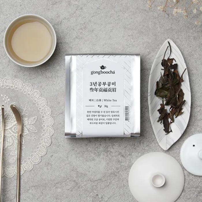 

3 года выдержки, 30 г китайского белого чая, белый чай Фуцзин