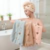Comfortable Bear Embroidered Shower Cap Thickened Extra-Large Hair Drying Cap Absorbent Cartoon Bath Hat Women