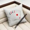 For Playing Cards Poker Red Heart Spades King Queen Throw Pillow Case Sham 45X45Cm 40Cm Square Car Pillowcase Pad Cushion Cover