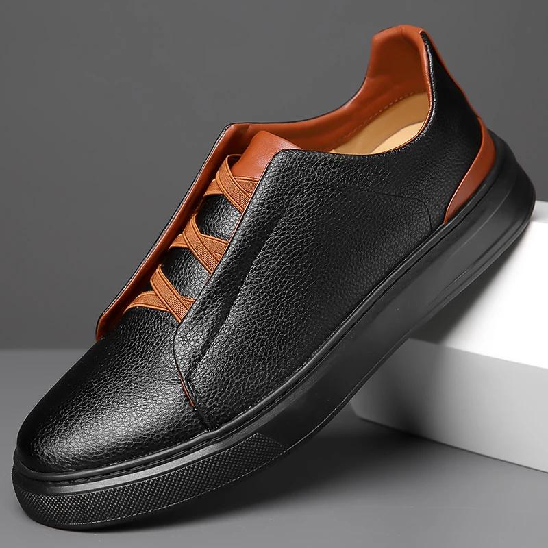 New Men's Shoes From The Factory PU Leather Breathable Summer Casual Shoes Luxury Deer Skin Board Versatile