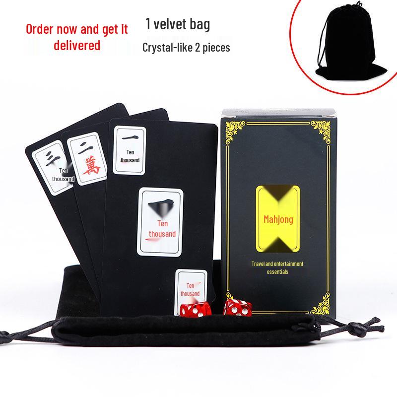 Waterproof Mini PVC Frosted Mahjong Playing Cards
