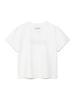 Mattengkim Stitch Printing Detail Crop Top In White