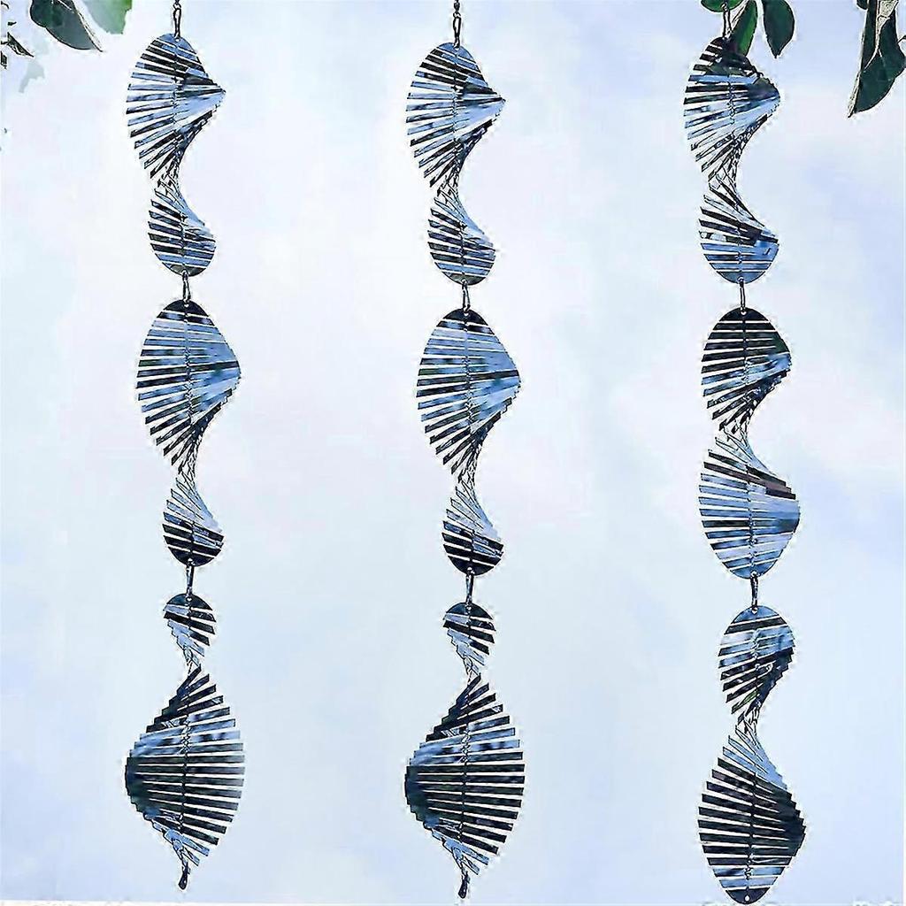 Glänzende Metallscheiben mit reflektierenden Kreiseln für Garten- und Heimdekoration zum Aufhängen Windspiel Vogelabwehr Dekoration Set aus 4 Stück