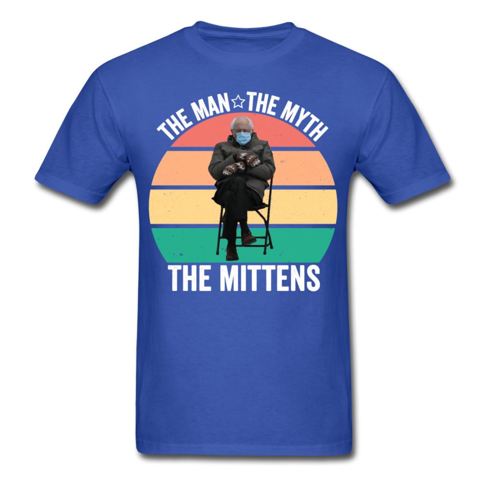 

Bernie Sanders meme the man, the myth, the mittens funny T-Shirt Size S-6XL 2XL